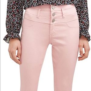 High-Waisted Pink Skinny Jeans